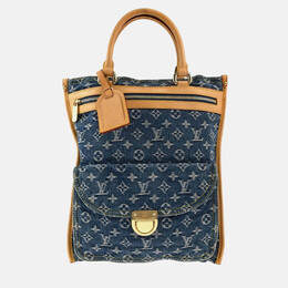 Louis Vuitton Monogram Denim Flat Shopper Tote Handbag 1209910