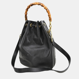 Gucci Black GG Bamboo Shoulder Bag 1209848