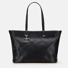 Chanel Black CC Caviar Wild Stitch On The Road Tote 1209837