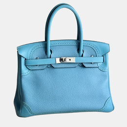 Hermes Birkin 30 Turquoise Togo Leather Tote Bag 1209732