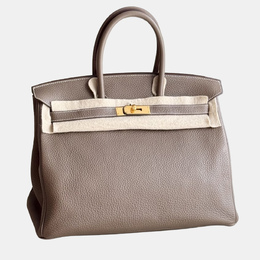 Hermes Birkin 35 Elephant Grey Togo Leather Tote Bag 1209738