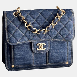 Chanel 23S Denim Messenger Shoulder Bag 1209737
