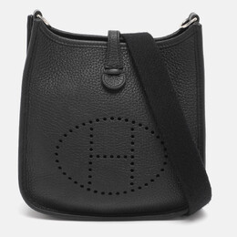 Hermes Black Taurillon Clemence Leather Evelyne TPM Bag 1209423
