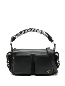 Pinko braided-handle pocket tote bag 31712579