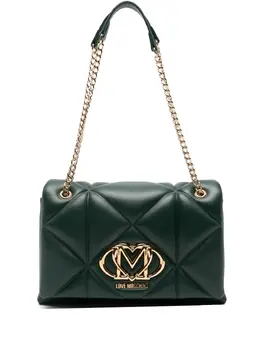 Love Moschino logo-plaque quilted shoulder bag 31712578