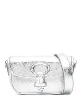 Bally metallic-leather flap shoulder bag 31792153