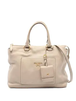 Prada 2000s leather tote bag 31913224