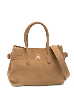 Patrizia Pepe New Business logo-embellished suede shoulder bag 31785966