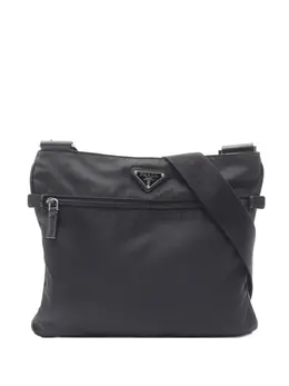 Prada 2010s logo-plaque cross body bag 31913019
