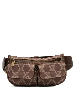 Celine 20th Century Macadam Denim Double Pocket belt bag 31998176