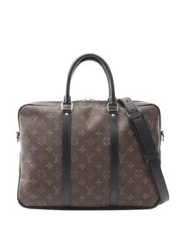 Louis Vuitton 2019 Monogram Macassar Porte Documents Voyage business bag 31992807