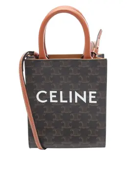 Celine 2018-2025 Mini Triomphe Coated Canvas Vertical Cabas satchel 32000304