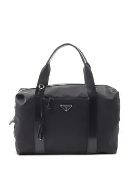 Prada 2010s Vela leather-trimmed tote bag 31913219