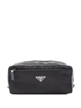 Prada 2010's logo-plaque wash bag 31913066