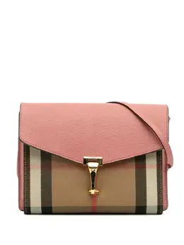 Burberry 2000-2017 Small Leather and House Check Canvas Derby Macken crossbody bag 31998231