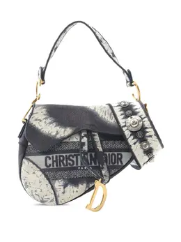 Christian Dior 2010-2025 Canvas Embroidered Tie Dye Saddle Bag shoulder bag 31992841