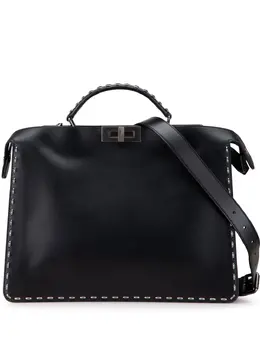 Fendi 2000-2010 Studded Leather Peekaboo ISeeU Briefcase business bag 32000264