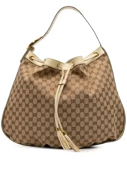 Gucci 2016-2025 GG Canvas Interlocking Icon Drawstring Hobo shoulder bag 31997875