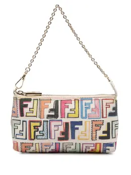 Fendi 2000-2010 Multicolor Zucca Spalmati Chain Pochette shoulder bag 31998165