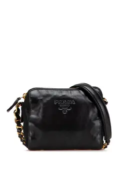 Prada 2000-2013 Tessuto Trimmed Nappa Chain crossbody bag 31992719