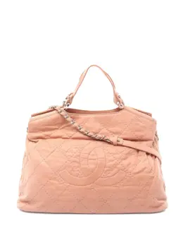 Chanel 2012 signature interlocking CC logo tote bag 31911797