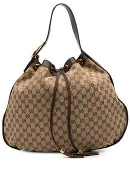Gucci 2016-2025 GG Canvas Interlocking Icon Drawstring Hobo shoulder bag 31997883