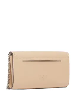 Pinko chain-strap leather clutch 30378699