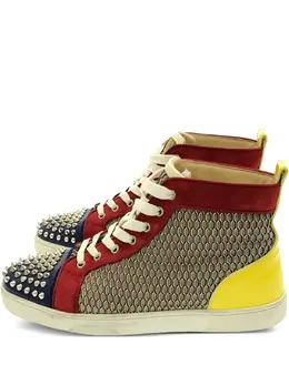 Christian Louboutin studded-embellishments leather high-top sneakers 31826722