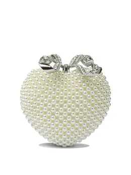 Self-Portrait-Heart-Shaped Clutch Clutches Beige-Donna 52545552023892