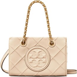 Мягкая мини-тоут с цепочкой Fleming Tory Burch, цвет New Cream 9947195 | new cream