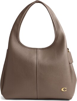 Сумка на плечо Lana из полированной галечной кожи Coach, цвет Dark Stone 9936503 | dark stone