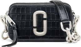 Сумка The Croc-Embossed Chain Snapshot Marc Jacobs, черный 9922584 | black