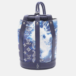 Louis Vuitton Randonnee PM Shoulder Bag Monogram Bandana Blue 1210630