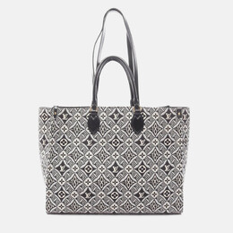 Louis Vuitton On The Go GM Shoulder Tote Bag Monogram Jacquard Gray 1210635