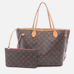 Louis Vuitton Neverfull MM Shoulder Tote Bag Monogram Canvas Brown 1210621