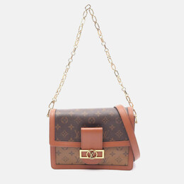 Louis Vuitton Dauphine MM Chain Shoulder Bag Monogram Reverse Canvas 1210641