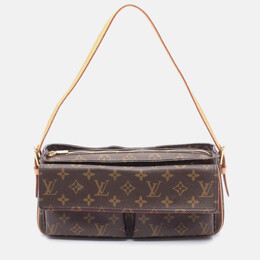 Louis Vuitton Vivacite Mm Shoulder Bag Monogram Canvas Leather Brown 1210600
