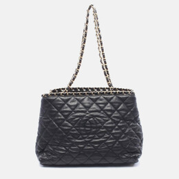 Chanel CC Coco Matelasse Black Leather Chain Shoulder Tote GHW 1210487