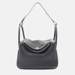 Hermes Lindy 30 Black Clemence Leather Shoulder Bag 1210530