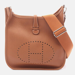 Hermes Evelyne Troyes Gold Clemence Leather Shoulder Bag PM 1210520