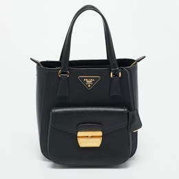 Prada Black Saffiano Leather Metropolis Tote 1209834