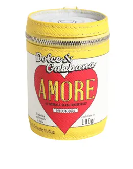 Dolce & Gabbana Amore Leather Multicolor Bag Charm Coin Case Keychain Keyring smy11027