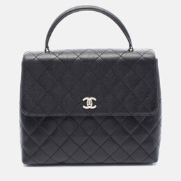 Chanel Kelly Black Leather Top Handle Bag 1210491