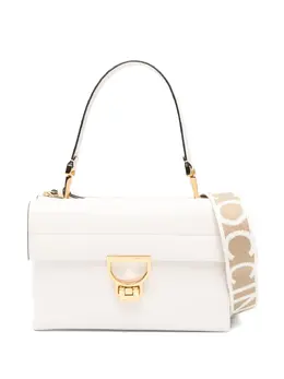 Coccinelle small Arlettis top-handle logo-strap shoulder bag 31786041