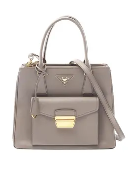 Prada 2013-2025 Saffiano Lux Galleria Double Zip Front Pocket satchel 32021079