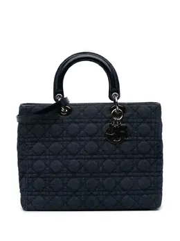 Christian Dior 1999 Large Denim Cannage Lady Dior satchel 32016596
