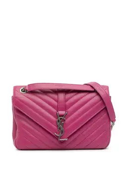 Saint Laurent 2015 Medium Chevron Sheepskin Monogram Chain Bag shoulder bag 32017199