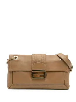 Fendi 2010-2025 Leather Baguette Chain Flap crossbody bag 32016686