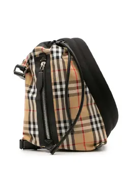 Burberry 2000-2017 Small House Check Canvas Sailing Sling Bag crossbody bag 32026722