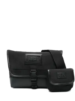 Kenzo small Kommuter leather-trimmed bag 31772678
